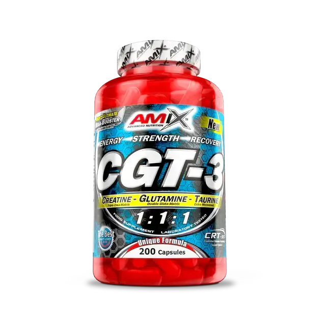 Amix CGT-3 200 Capsules – Créatine Glutamine Taurine