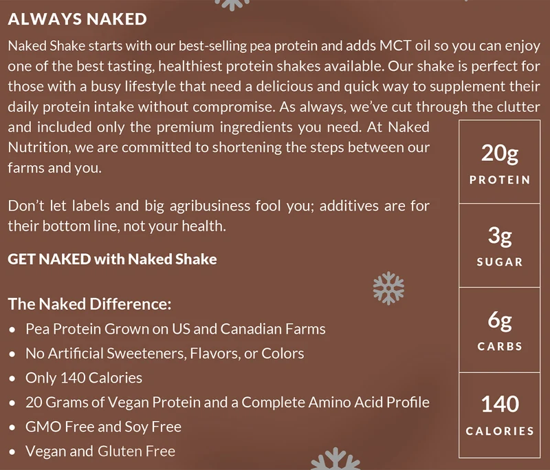 Hot Cocoa Protein Shake | Naked Shake - 30 Servings
