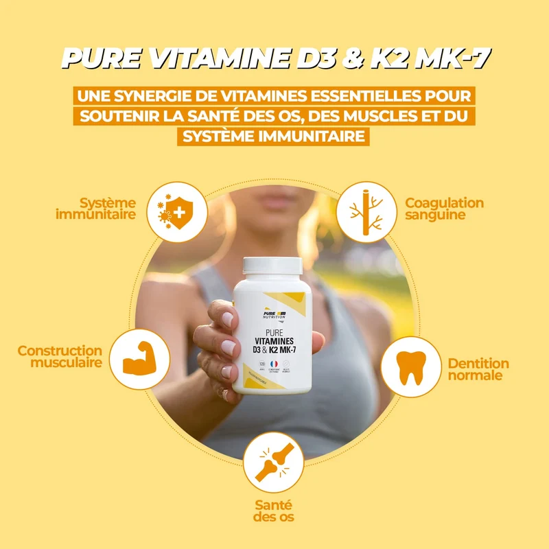 PURE Vitamines D3 + K2 MK-7