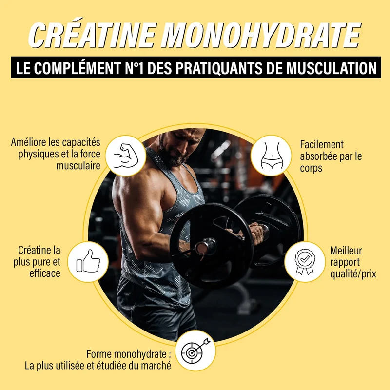 PURE Créatine monohydrate en poudre