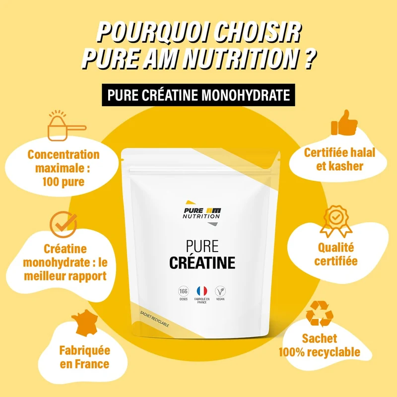 PURE Créatine monohydrate en poudre