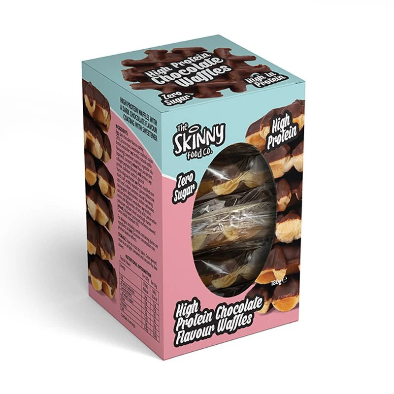Gaufres légères, riches en protéines et sans sucre, saveur chocolat, 30 g x 6 - 6 g de protéines par portion