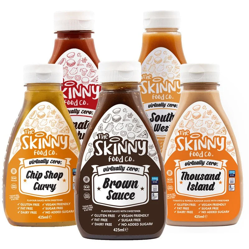 Ensemble de sauces maigres pratiquement zéro calorie - The Skinny Food Co