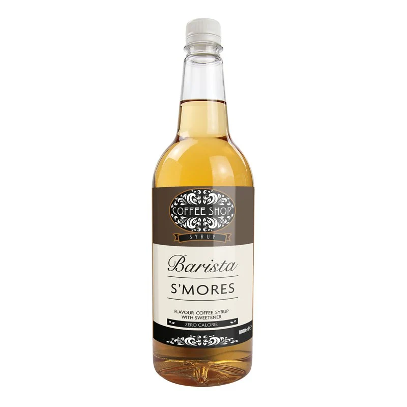 Sirop de café S'mores Coffee Shop - Zéro calorie sans sucre - 1 litre
