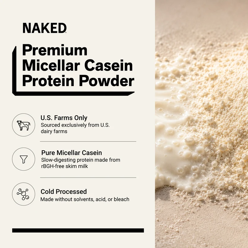 Vanilla Casein Protein Powder | Naked Vanilla Casein - 2LB