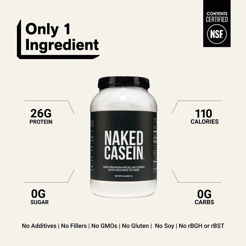 Micellar Casein Protein Powder | Naked Casein - 2LB