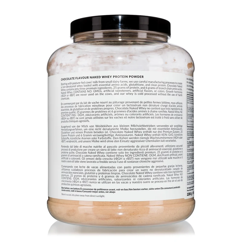 Chocolate Whey Protein Powder | Naked Chocolate Whey - 2280g