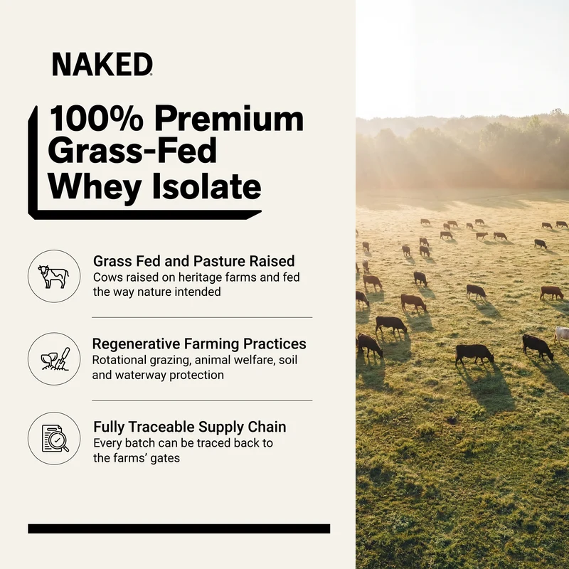 Grass Fed Whey Isolate Protein Powder | Naked Whey Isolate - 2LB