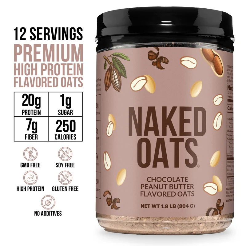 Chocolate Peanut Butter Protein Oats | Naked Oats