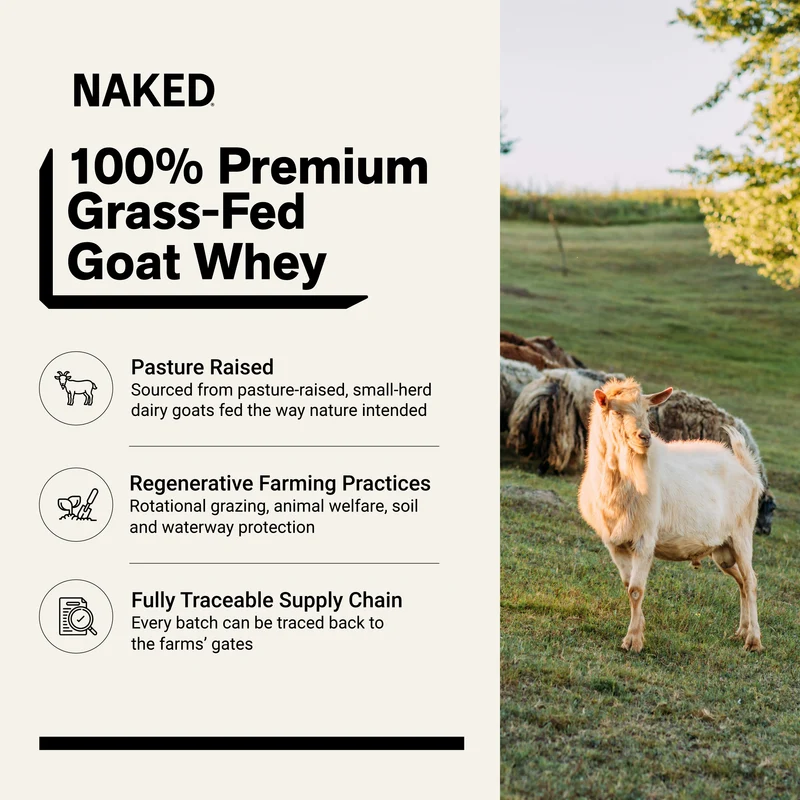 Vanilla Goat Whey Protein Powder | Naked Goat - 2lb