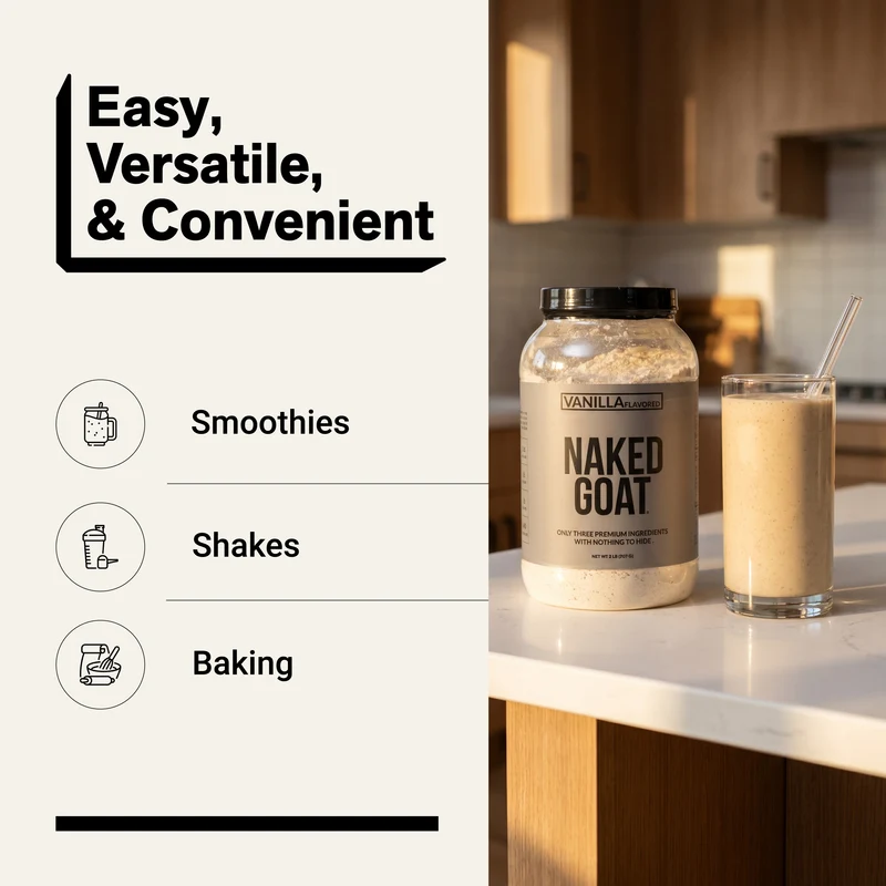 Vanilla Goat Whey Protein Powder | Naked Goat - 2lb
