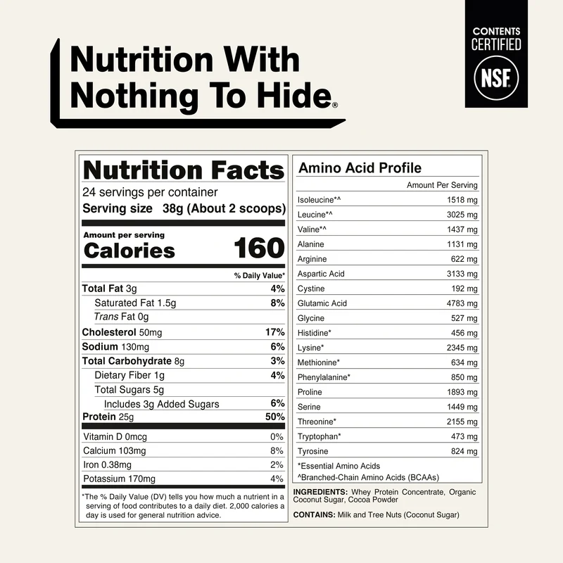 Chocolate Whey Protein Powder | Naked Chocolate Whey - 2LB