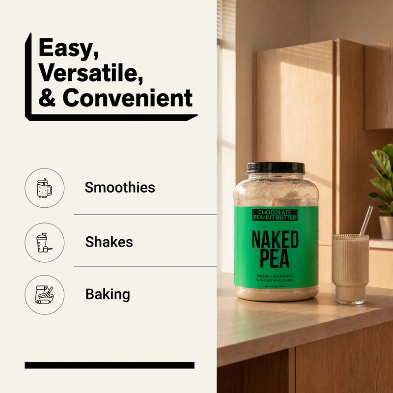 Chocolate Peanut Butter Pea Protein Powder | Naked Pea - 5LB