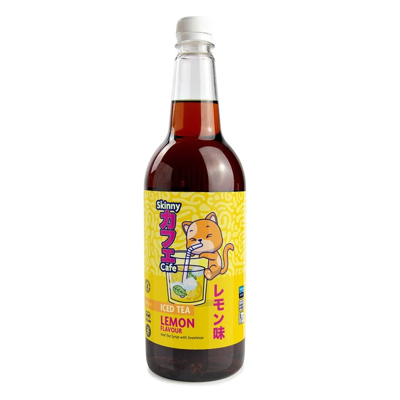 Sirop pour thé glacé Skinny Caffe saveur citron sans sucre - 1 litre