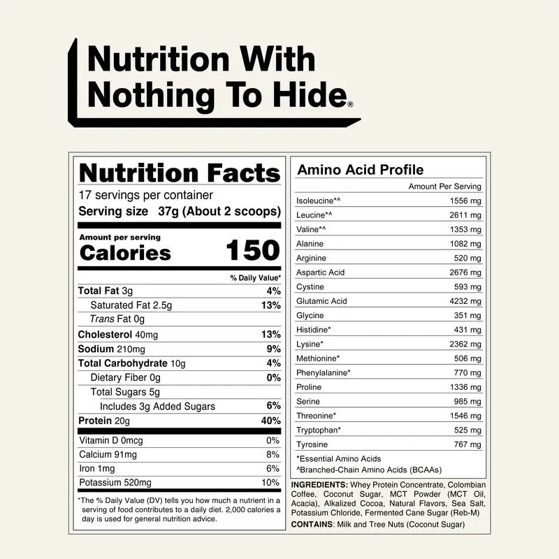 Mocha Latte Protein Iced Coffee | Naked Protein Coffee - 17 Servings