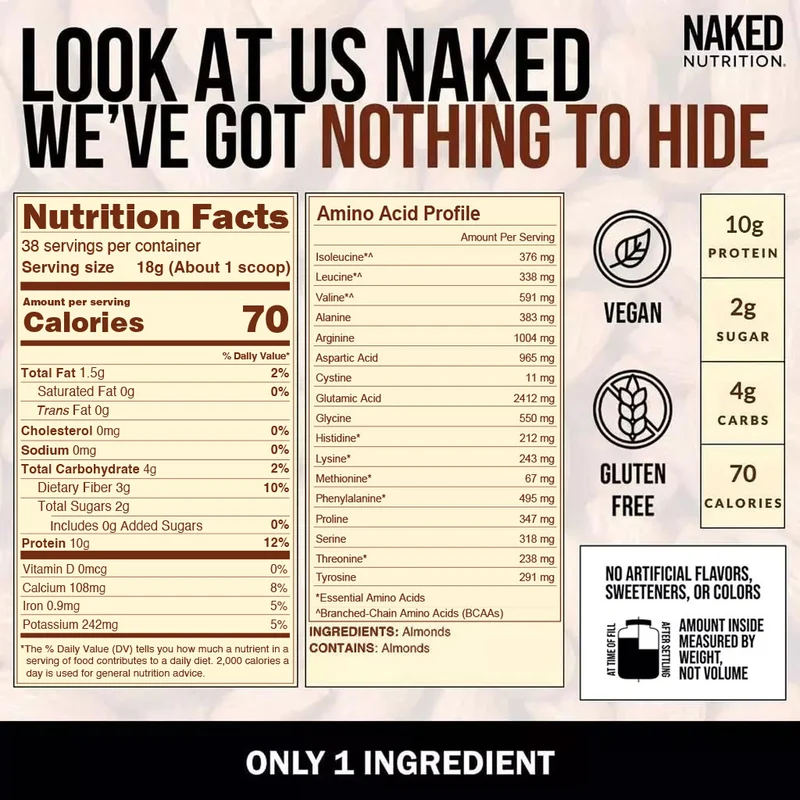 Powdered Almonds | Naked Almond - 1.5LB
