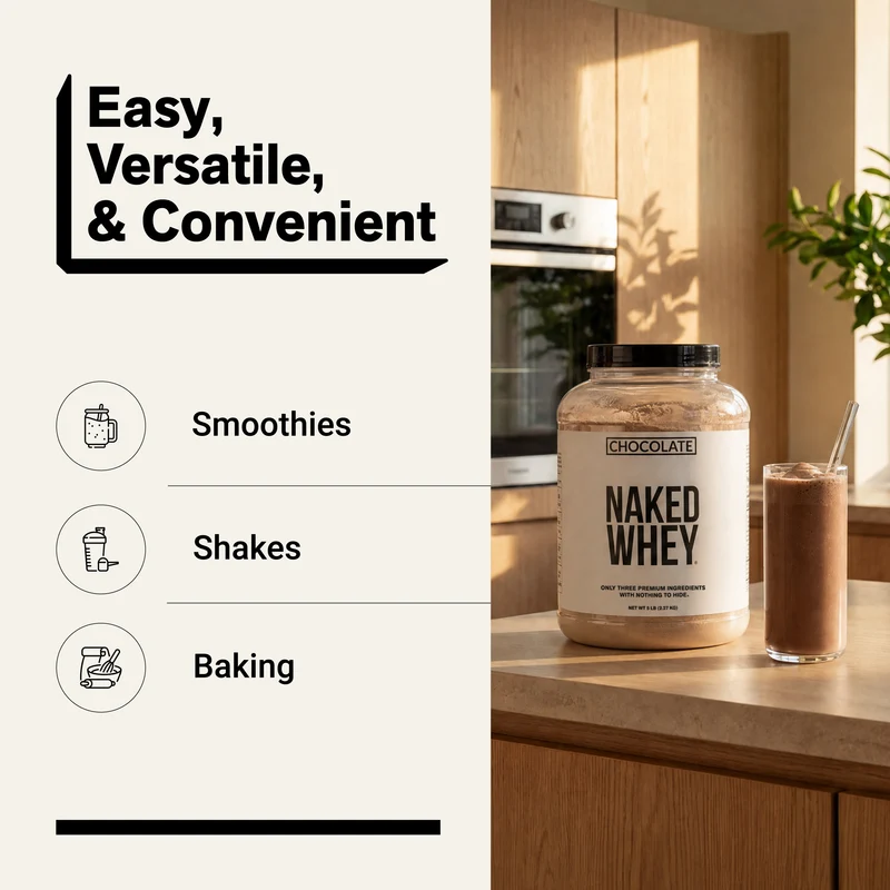 Chocolate Whey Protein Powder | Naked Chocolate Whey - 5LB