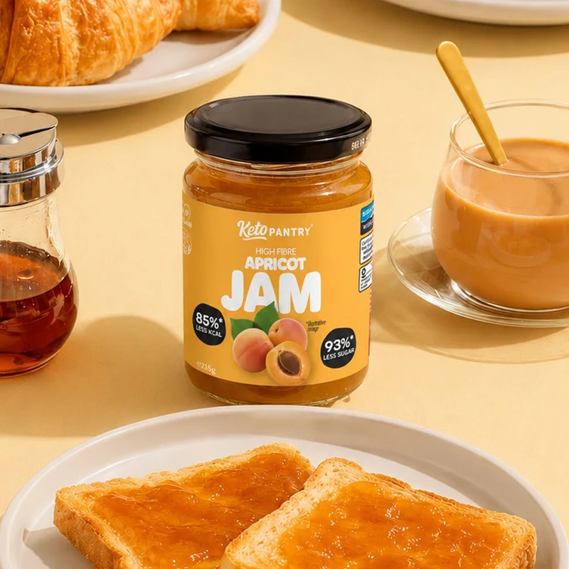 Confiture d'abricots faible en sucre Keto Pantry - 215 g