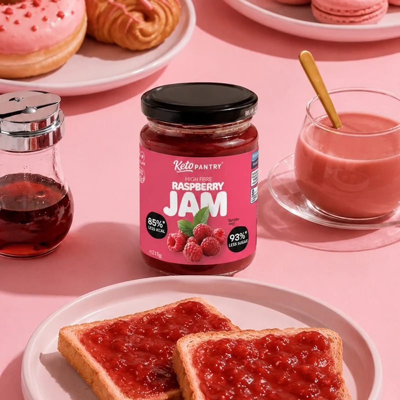 Confiture de framboises faible en sucre Keto Pantry - 215 g