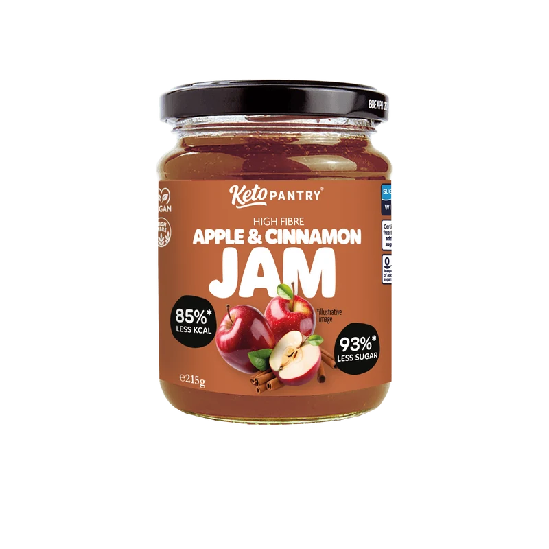 Confiture de pommes et cannelle Keto Pantry à faible teneur en sucre - 215 g