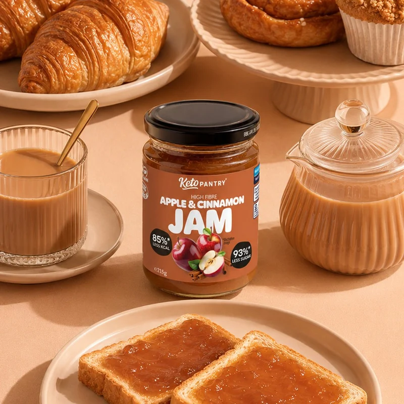 Confiture de pommes et cannelle Keto Pantry à faible teneur en sucre - 215 g
