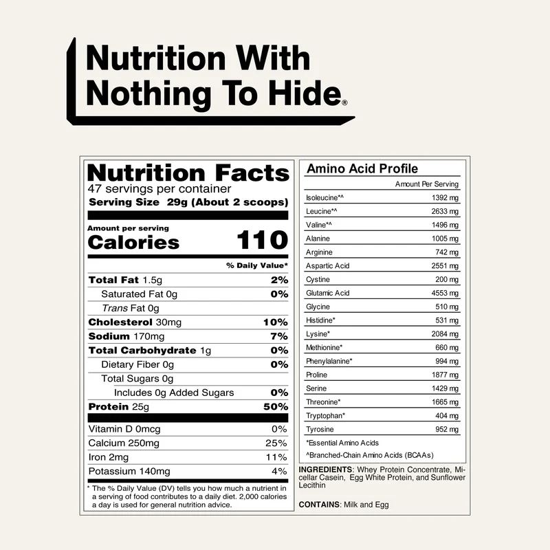 Protein Powder Blend - 3LB Egg, Whey & Casein Protein Blend | Naked Protein - 3LB