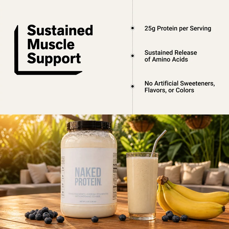 Protein Powder Blend - 3LB Egg, Whey & Casein Protein Blend | Naked Protein - 3LB