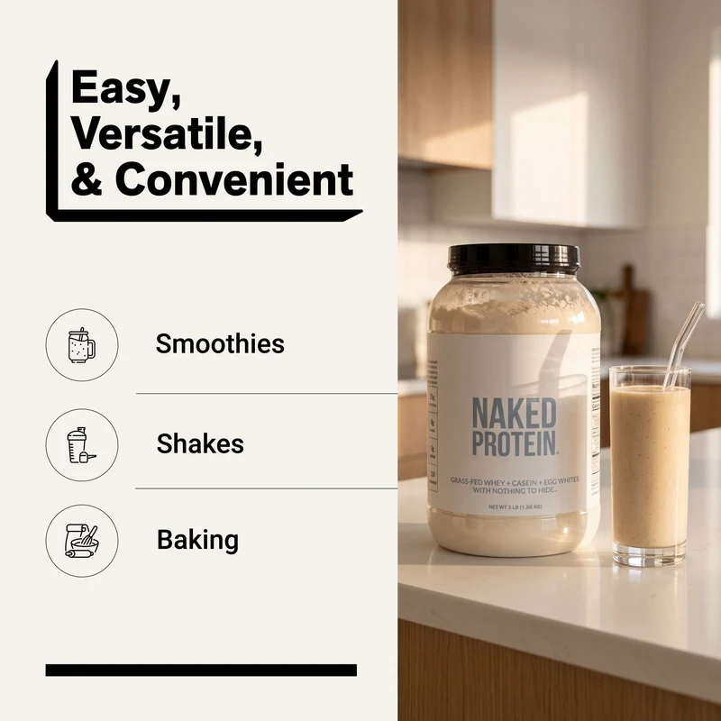 Protein Powder Blend - 3LB Egg, Whey & Casein Protein Blend | Naked Protein - 3LB