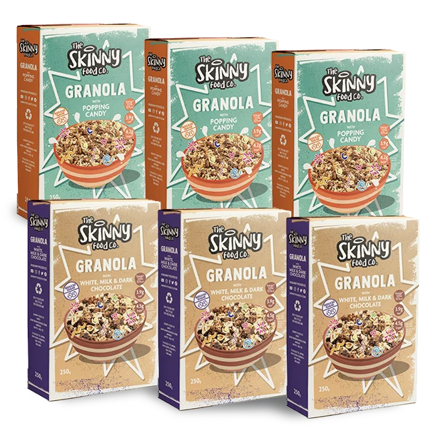 Le pack de granola Skinny à deux saveurs