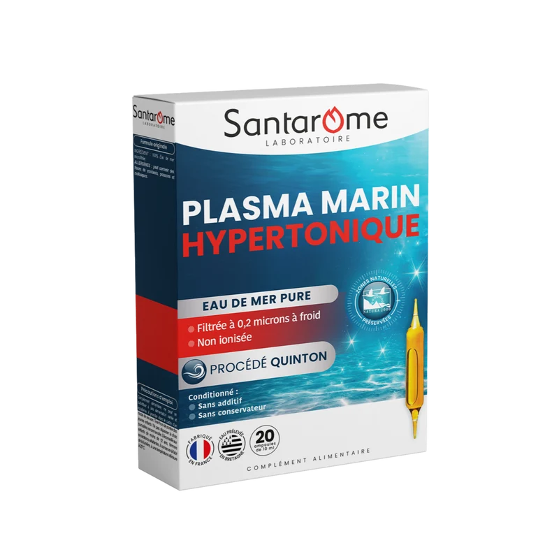 Plasma Marin Hypertonique - Eau de Quinton - 20 ampoules