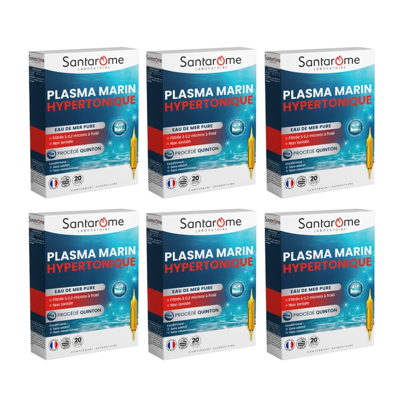 Plasma Marin Hypertonique - Eau de Quinton - 20 ampoules