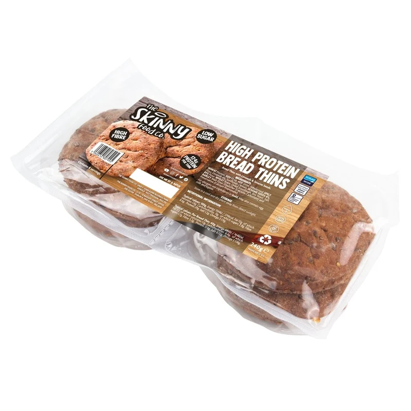(Liquidation, À consommer de préférence avant janvier 2026) Pain bagel fin riche en protéines - 17 g de protéines par bagel - 4 x 60 g