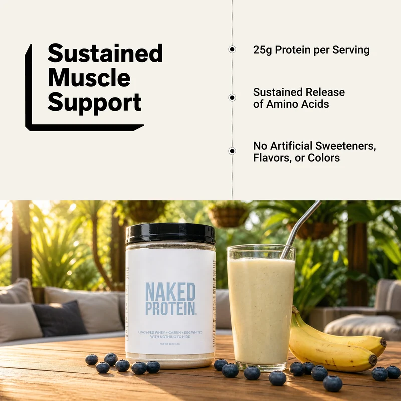 Protein Powder Blend - 1LB Egg, Whey & Casein Protein Blend | Naked Protein - 1lb