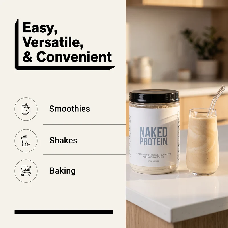 Protein Powder Blend - 1LB Egg, Whey & Casein Protein Blend | Naked Protein - 1lb