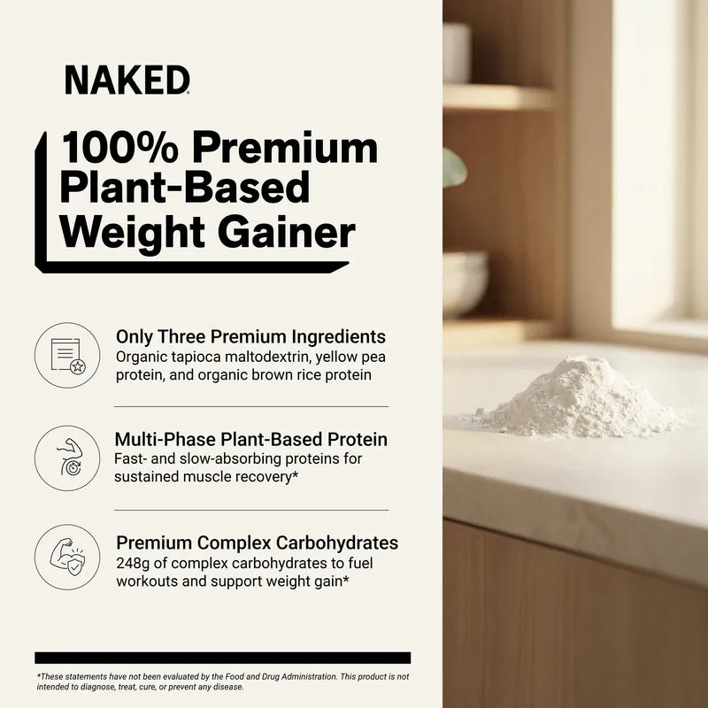 Vegan Mass Gainer Supplement | Naked Vegan Mass - 8LB