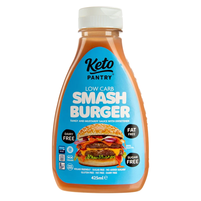 Sauce légère Keto Pantry Smash Burger pratiquement zéro calorie© - 425 ml (à l'unité ou par lot de 6)