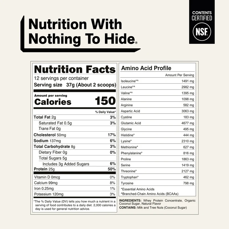 Vanilla Whey Protein Powder 1lb | Naked Vanilla Whey - 1LB