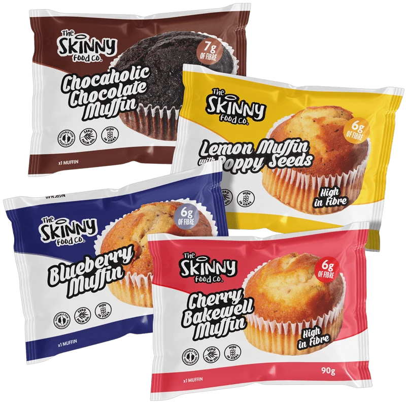 (Liquidation, À consommer de préférence avant le 26 juin) Muffin léger (conforme au régime HFSS) riche en fibres 90 g x 1 (4 saveurs)