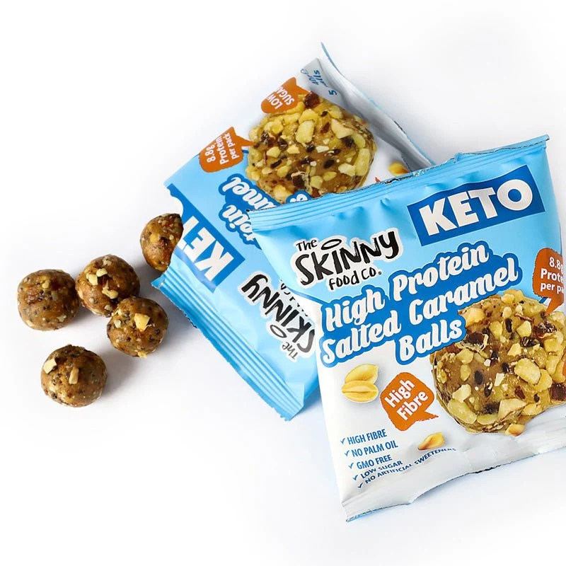 Boules KETO maigres riches en protéines (8.8 g de protéines par portion) - Caramel salé