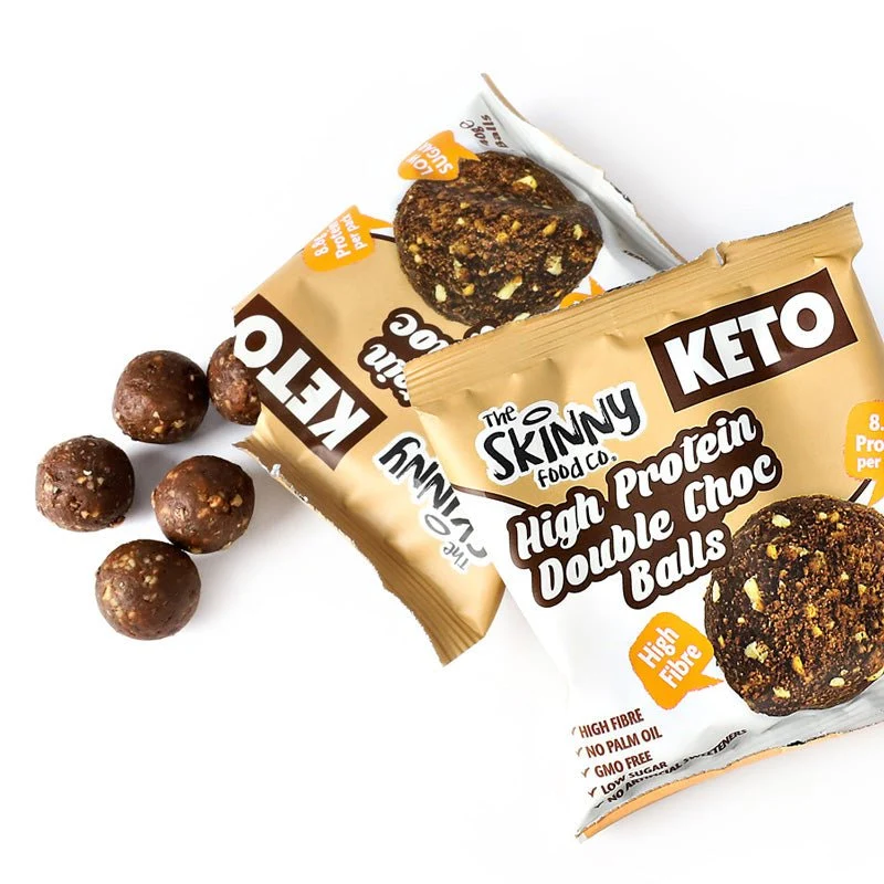 Boules maigres KETO riches en protéines (8.8 g de protéines par portion) - Double chocolat