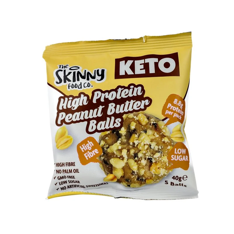 Boules maigres KETO riches en protéines (8.8 g de protéines par portion) - Beurre de cacahuète