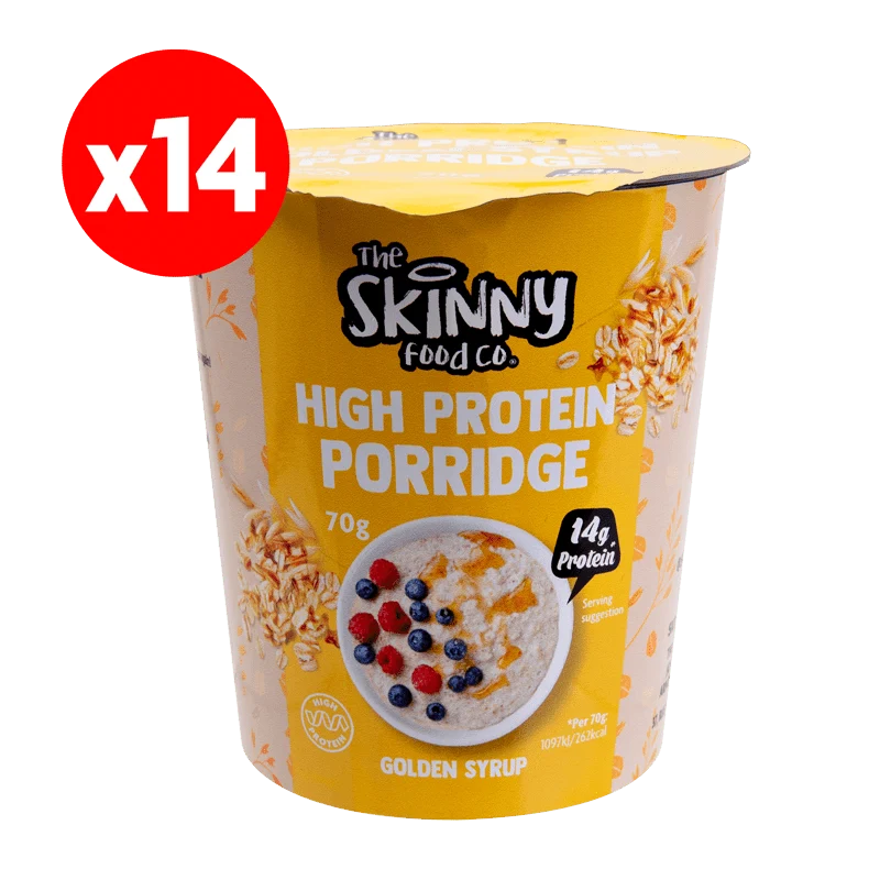 Porridge léger et riche en protéines en portions individuelles 14 x 70 g - 14 g de protéines (3 saveurs au choix)
