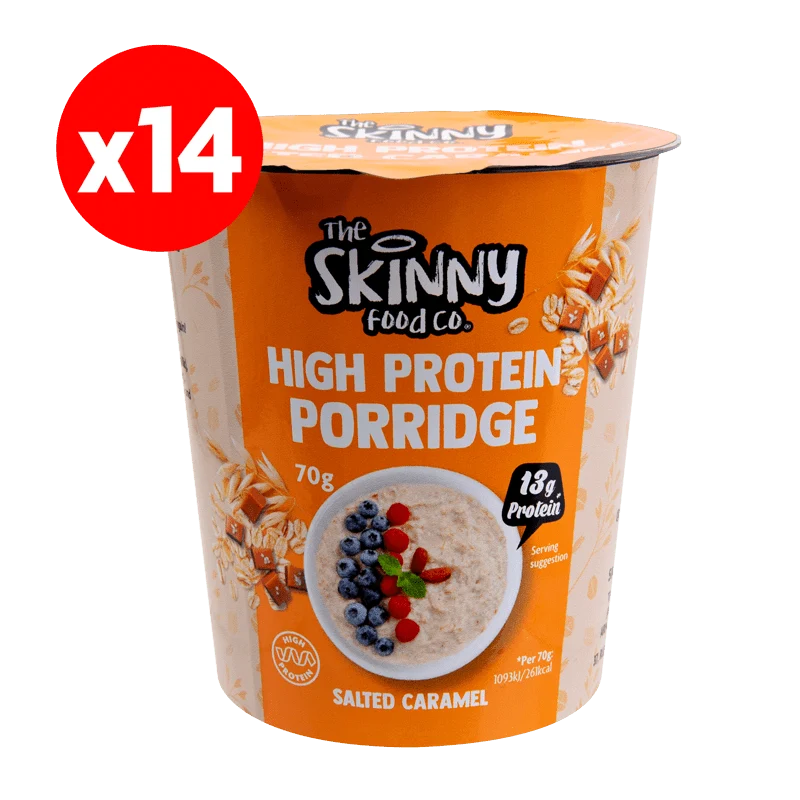 Porridge léger et riche en protéines en portions individuelles 14 x 70 g - 14 g de protéines (3 saveurs au choix)