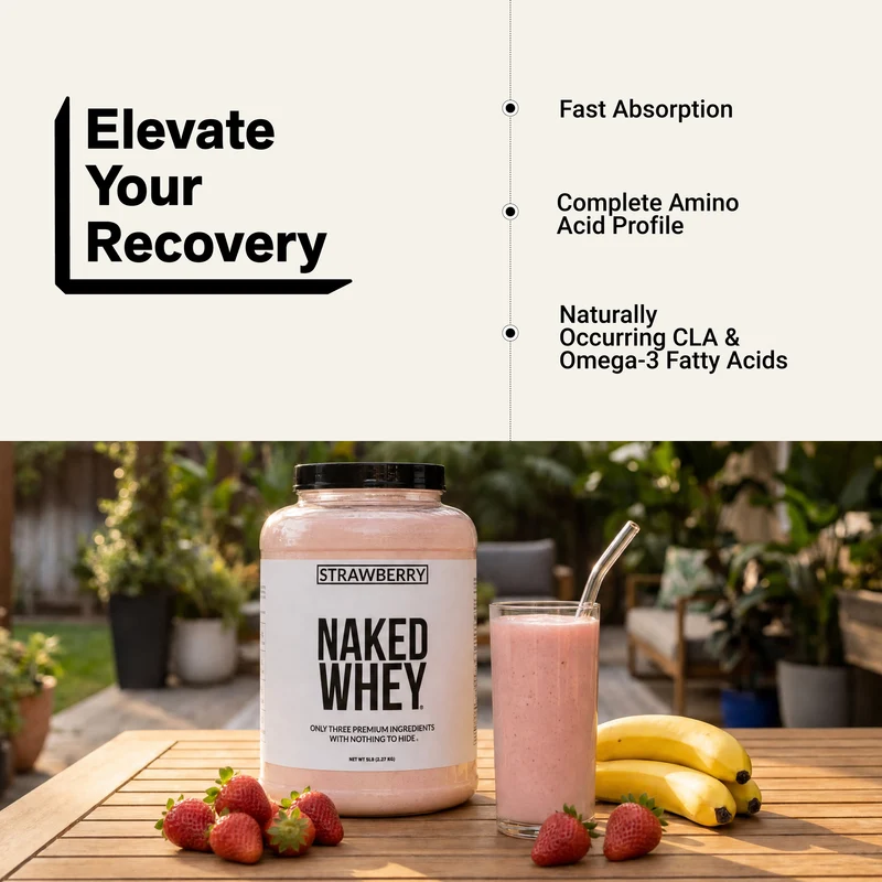 Strawberry Whey Protein Powder | Naked Strawberry Whey - 5LB