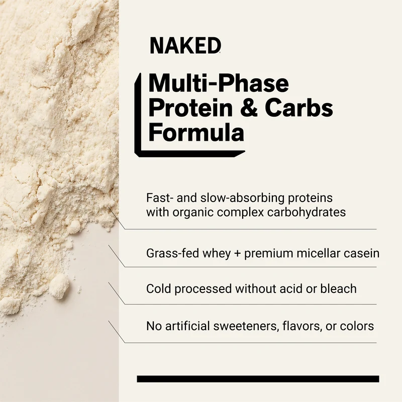 Vanilla Mass Gainer Protein Supplement | Naked Vanilla Mass - 8LB