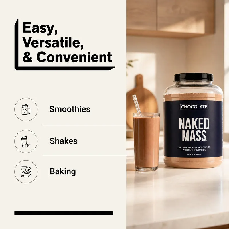 Chocolate Mass Gainer Protein Supplement | Naked Chocolate Mass - 8LB
