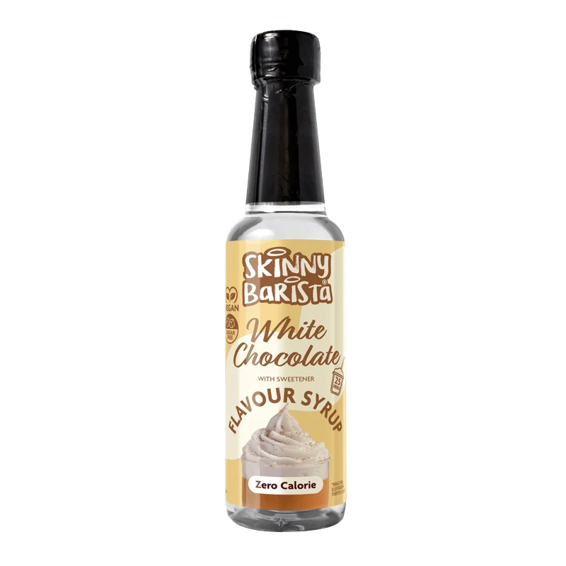 Sirop Skinny Barista saveur chocolat blanc - Sirop de café léger sans sucre et sans calories - 250 ml - ÉDITION LIMITÉE