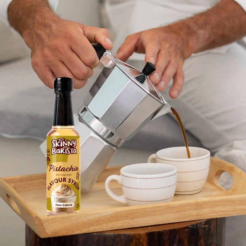Sirop Skinny Barista à la pistache - Sirop de café léger sans sucre et sans calories - 250 ml - ÉDITION LIMITÉE