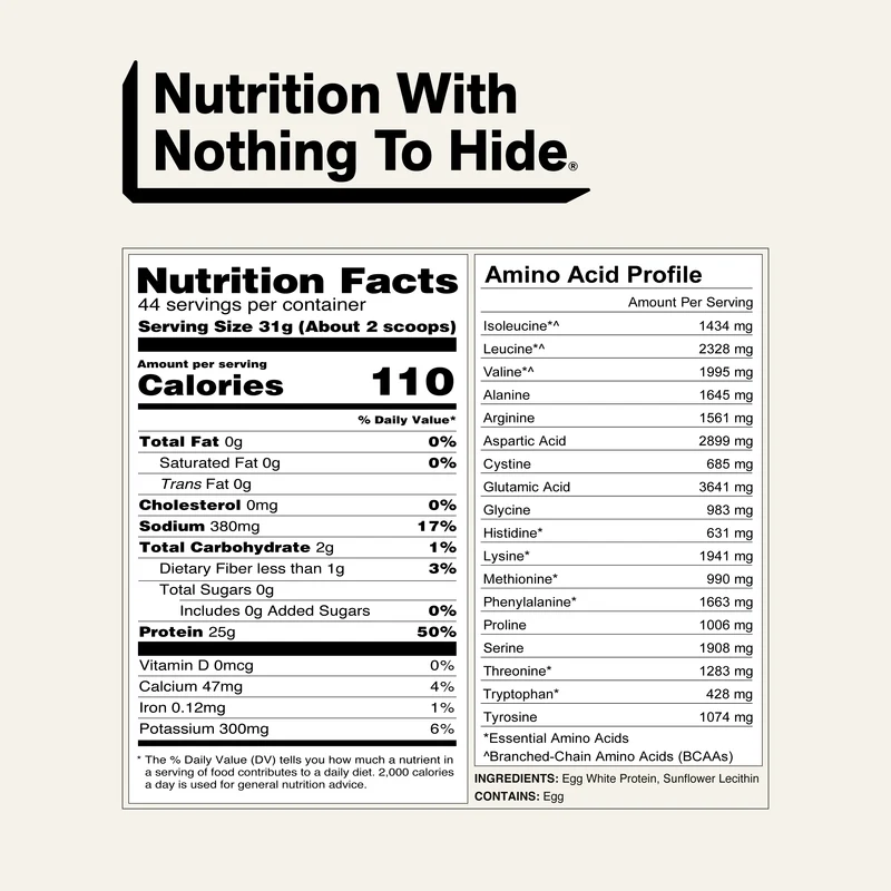 Egg White Protein Powder | Naked Egg - 3LB