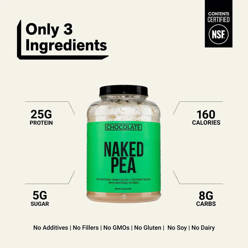Chocolate Pea Protein Powder | Naked Chocolate Pea - 5LB